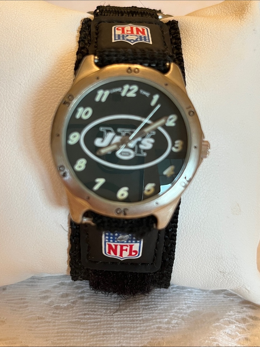 Game time NFL New York Jets Black and Silver Men's Wristwatch